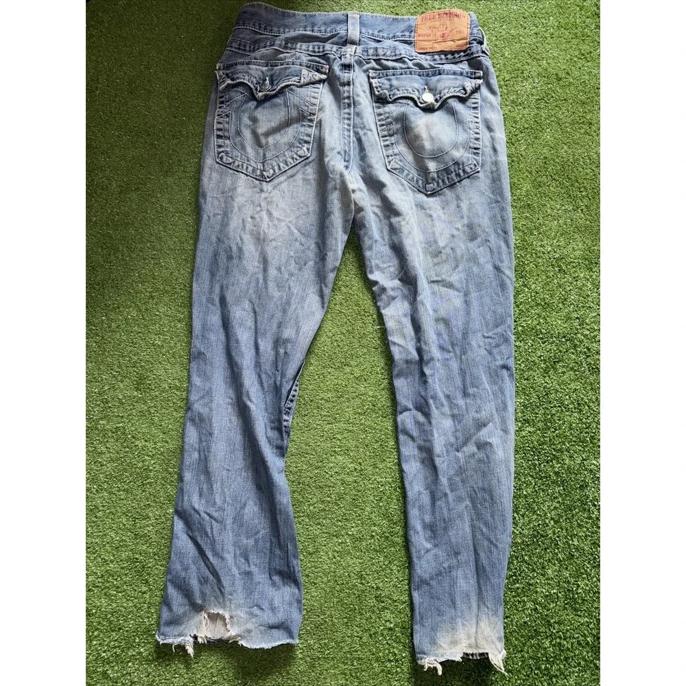 Vintage Y2K True Religion Rainbow Ricky Men's‎ Denim Jeans Made In USA 34x30